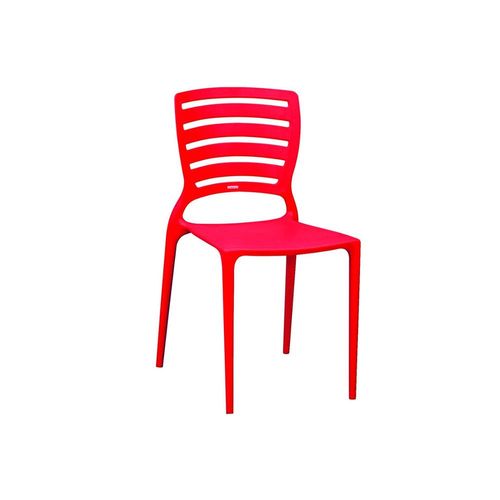 Cadeira Sofia com Encosto Vazado Vermelha