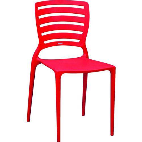 Cadeira Sofia Encosto Vazado Hz Vermelho Vermelho