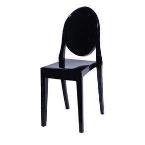 Cadeira Sofia Invisible Sem Braço Preta - Or Design - Preto