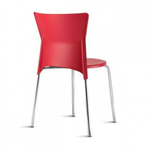 Cadeira Stelle Cromada - Vermelha
