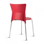 Cadeira Stelle Cromada - Vermelha