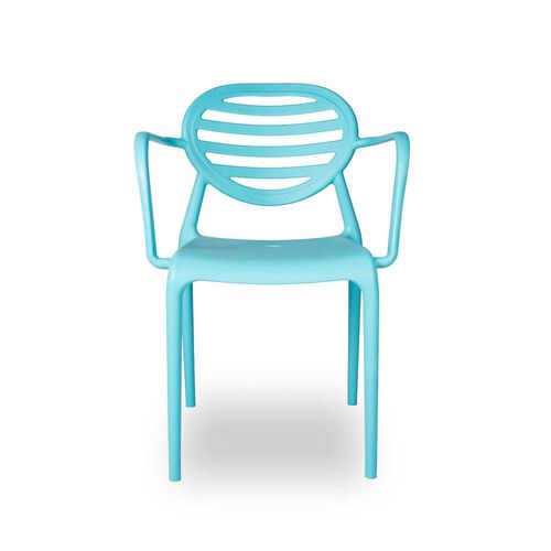 Cadeira Stripe Azul com Braço