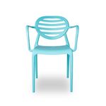 Cadeira Stripe Azul com Braço