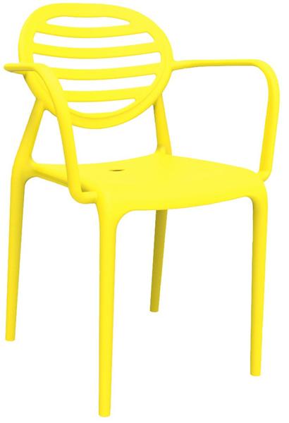 Cadeira Stripe com Braço Amarela - Im In
