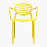 Cadeira Stripe com Braço Amarela