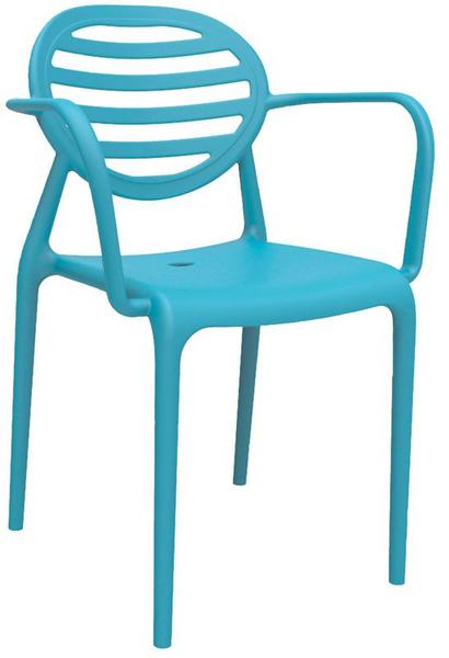 Cadeira Stripe com Braço Azul - IM In