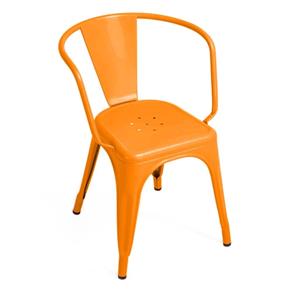 Cadeira Tolix Iron com Braços - Laranja