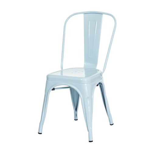 Cadeira Tolix Iron Design Azul Tiffany - Waw Design