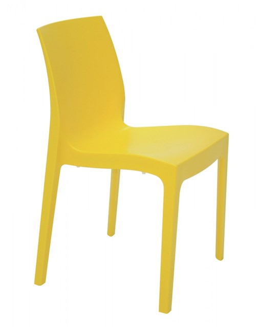 Cadeira Tramontina Alice Satinada Amarela Sem Braços em Polipropileno