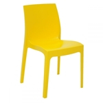Cadeira Tramontina Alice Satinada sem Braços em Polipropileno Amarelo