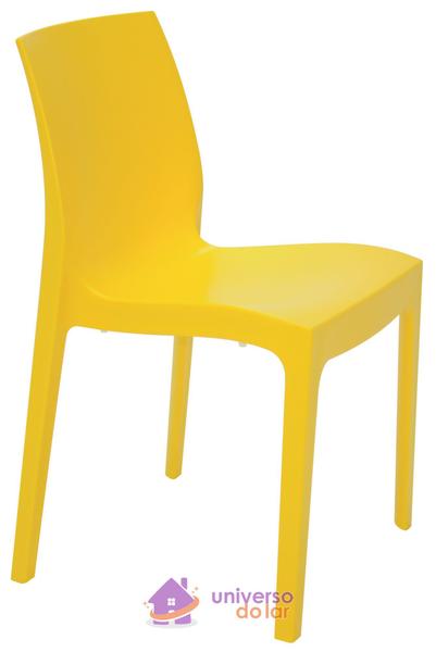 Cadeira Tramontina Alice Satinada Sem Braços em Polipropileno Amarelo