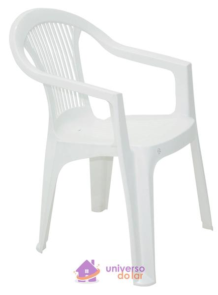 Cadeira Tramontina Guarapari Branco com Braços em Polipropileno