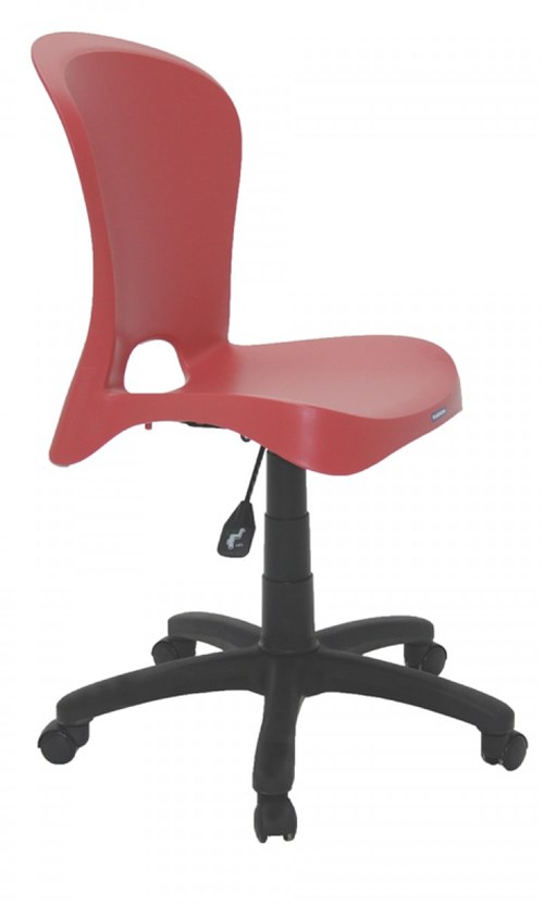 Cadeira Tramontina Jolie Vermelha Sem Braços em Polipropileno com Rodízio