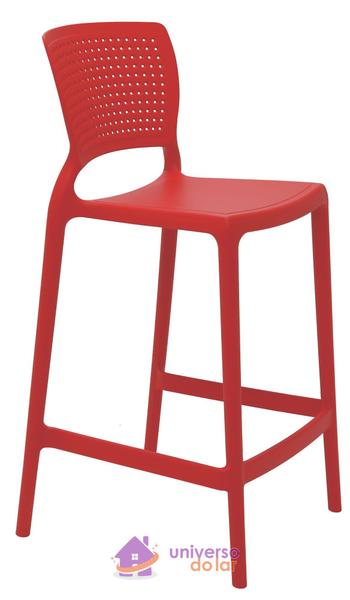 Cadeira Tramontina Safira Alta Residência em Polipropileno e Fibra de Vidro Vermelha