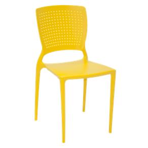Cadeira Tramontina Safira Amarela Sem Braços em Polipropileno e Fibra de Vidro Tramontina 92048000