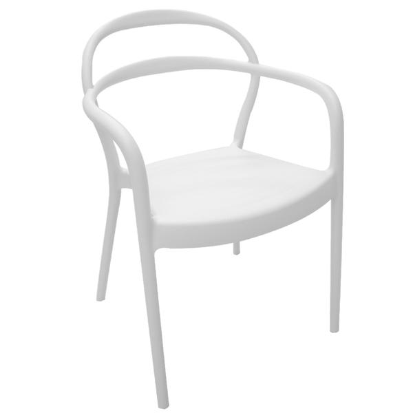 Cadeira Tramontina Sissi Branca com Braços Polipropileno Fibra de Vidro 92045010