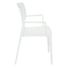 Cadeira Tramontina Victória Branca com Braços Encosto Vazado Horizontal em Polipropileno Tramontina 92042010
