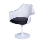Cadeira Tulipa Saarinen Com Braço Branca