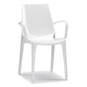 Cadeira Vanity com Braço Branca - Branco