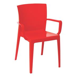 Cadeira Victória com Braços Vermelho- Tramontina - Vermelho Carne