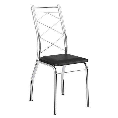 Tamanhos, Medidas e Dimensões do produto Cadeiras Carraro 1700 2 Unidades- Cor Cromada - Assento Couríno Preto