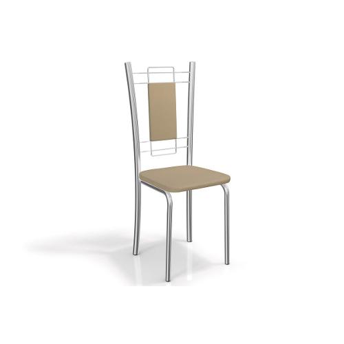 Cadeiras Kappesberg Florença 2c005noc 2 Unidades- Cor Noce - Assento Linho Marrom 22