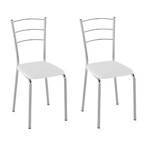 Cadeiras Kit 2 Cadeiras Corino Pc160012 Branco - Pozza - Branco