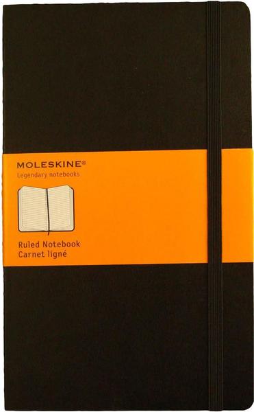 Caderneta Clássica Moleskine Notebook Capa Dura Pautada 9x14 Cm Pocket - Preto