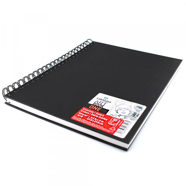 Caderneta Espiralada para Esboço Canson Art Book One Preto 100g/m² 21,6 X 27,9 Cm - 400039212