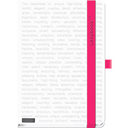 Caderneta Lisa Lanybook The One White - Branco e Pink