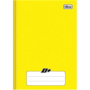 Caderno Brochura 1/4 Capa Dura D+ 48 Folhas Amarelo