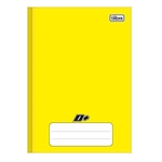 Caderno brochura capa dura 1/4 - 96 folhas - D mais - Amarelo - Tilibra