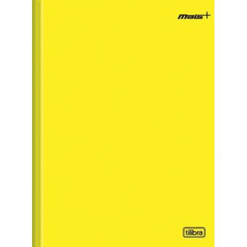 Caderno Brochura Capa Dura Universitário Mais+ Amarelo 48 Folhas Amarelo Tilibra