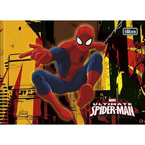 Caderno Brochura Capa Dura para Desenho Spider Man - 40 Folhas