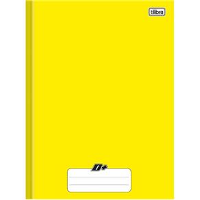 Caderno Brochura Capa Dura Universitário D+ Amarelo 96 Folhas