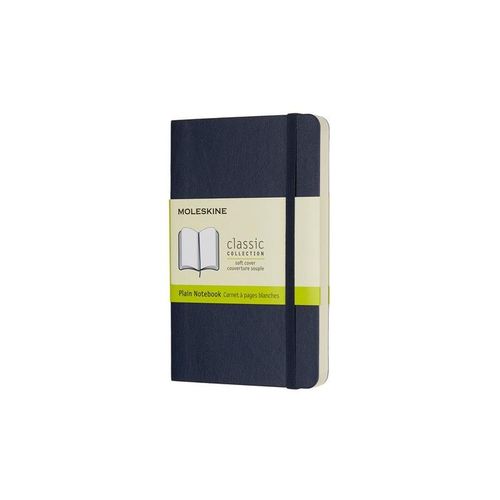 Caderno de Bolso Sem Pauta com Capa Flexível - Azul Safira