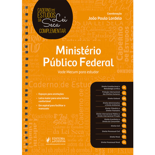 Caderno de Estudos da Lei Seca Complementar - Ministério Público Federal - Mpf