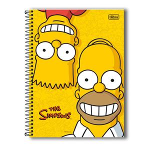 Caderno Espiral Capa Dura Universitário 1 Matéria Simpsons 96 Folhas - Tilibra Capa Variada