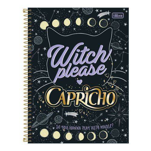 Tudo sobre 'Caderno Espiral Capa Dura Universitário 10 Matérias 200 Folhas Capricho Witch Please Tilibra'