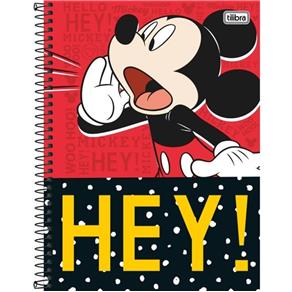 Caderno Espiral Mickey 96 Folhas - Tilibra Vermelho