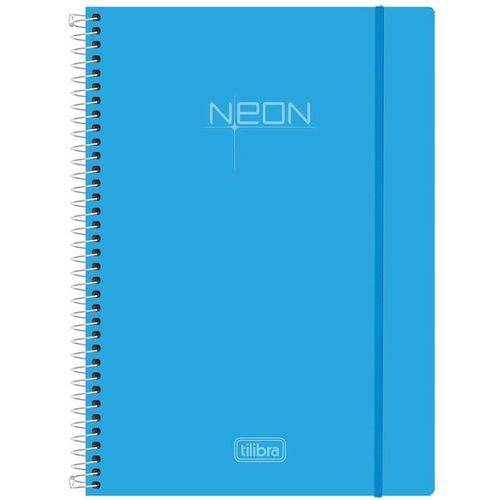 Caderno Espiral Neon Blue 96 Folhas - Tilibra