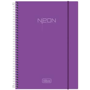 Caderno Espiral Neon Purple 96 Folhas
