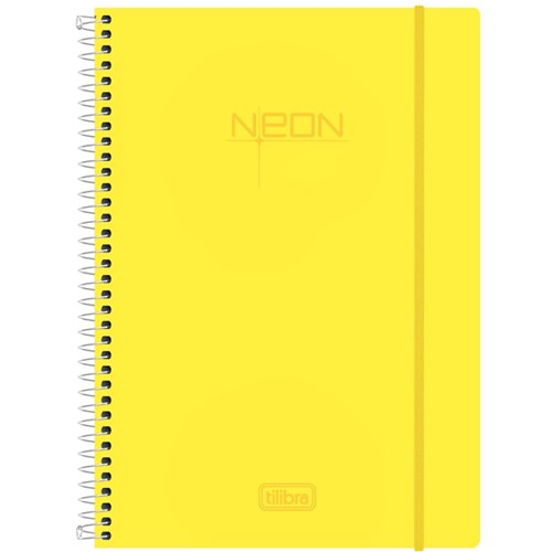 Caderno Espiral Neon Yellow 200 Folhas - Tilibra