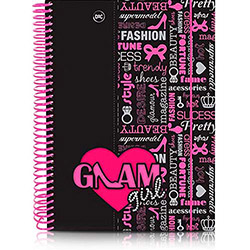 Caderno Glam Girl Rosa (200 Folhas) - DAC