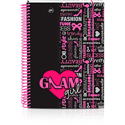 Caderno Glam Girl Rosa (200 Folhas) - DAC