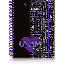 Caderno Glam Girl Roxo (200 Folhas) - DAC