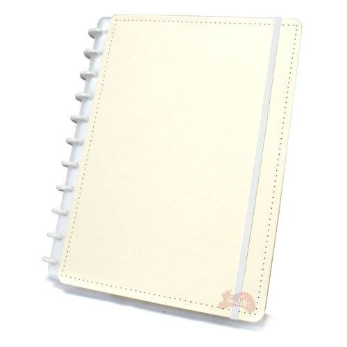 Caderno Grande Tons Pastéis Amarelo com 80 Folhas Caderno Inteligente