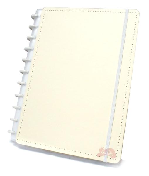 Caderno Grande Tons Pastéis Amarelo com 80 Folhas Caderno Inteligente