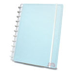 Caderno Grande Tons Pastéis Azul com 80 Folhas Caderno Inteligente