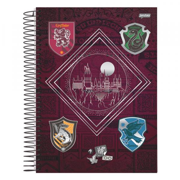 Caderno Harry Potter - Vinho - 1 Matéria - Jandaia
